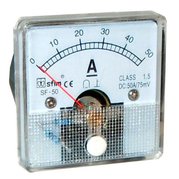 AMPERMETAR ANALOGNI 0-50A DC