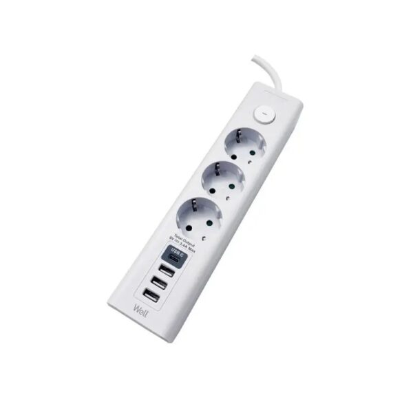 PROD. KAB SA ZAŠTITOM OD PRENAPONA + USB 3UT 3x1mm WELL