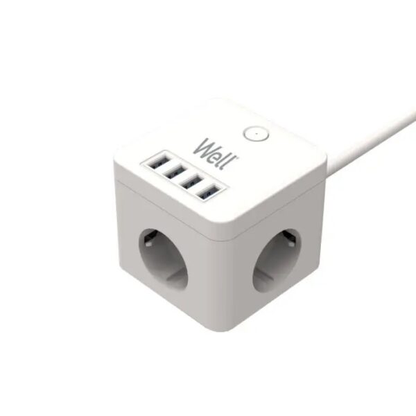 PROD. KAB. CUBE 3X1,5mm 3UT. 4USB 1,5m WELL