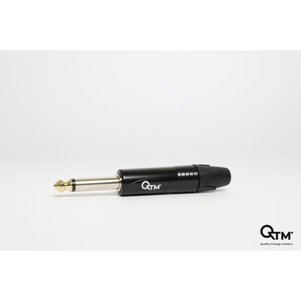 KONEKTOR JACK 6,3mm CRNI MONO QTM