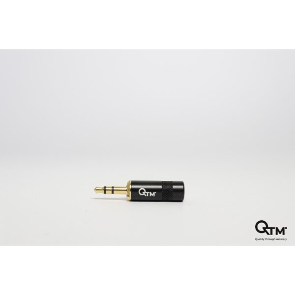 KONEKTOR JACK 3,5mm CRNI STEREO QTM
