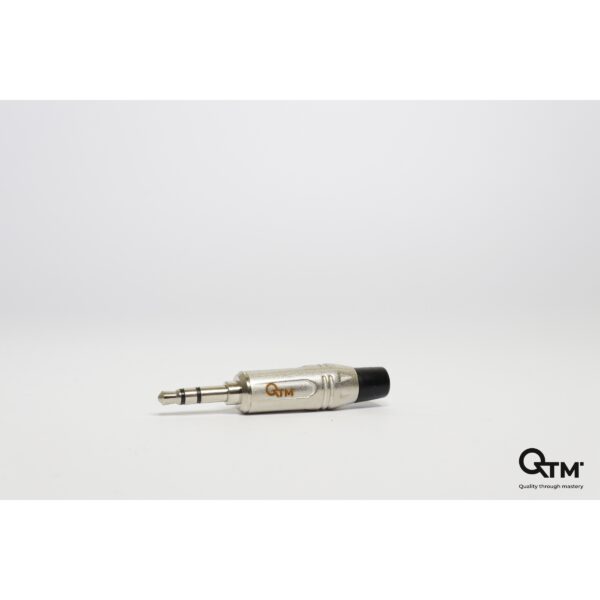 KONEKTOR JACK 3,5mm CRNI STEREO QTM