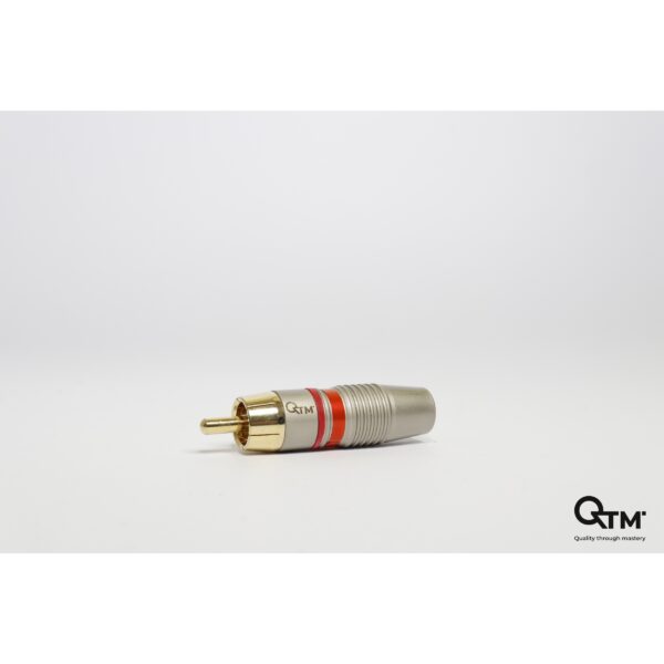 KONEKTOR RCA MUŠKI METAL CRVENI QTM