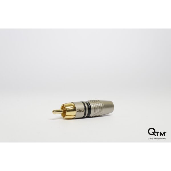 KONEKTOR RCA MUŠKI METAL CRNI QTM