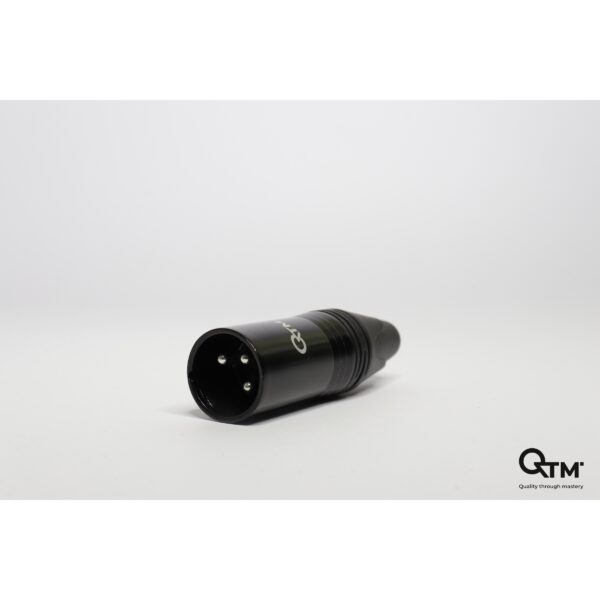 KONEKTOR MUŠKI XLR 3 PIN METAL CRNI QTM