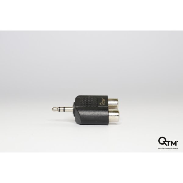 ADAPTER 2x RCA ŽENSKI > JACK 3,5mm MUŠKI STEREO QTM