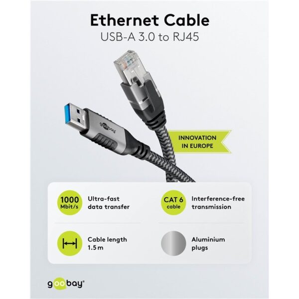 KAB USB A 3.0 > RJ45 FTP CAT6 3m