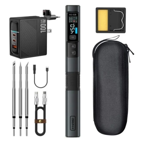 SET LEMILICA NA BATERIJE 100W USB C FNIRSI HS02B