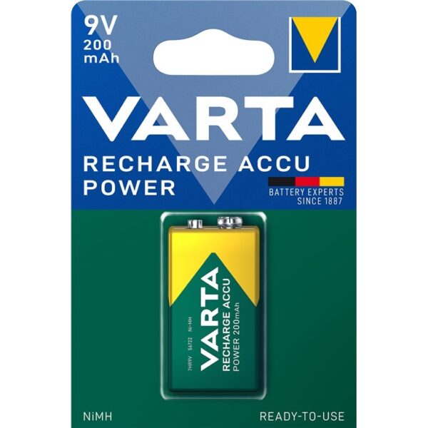 BAT 9V 200mAh NI-MH  Varta Ready to Use