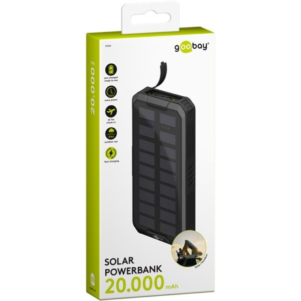 POWERBANK 20000mAh OUTDOOR/SOLAR GOOBAY