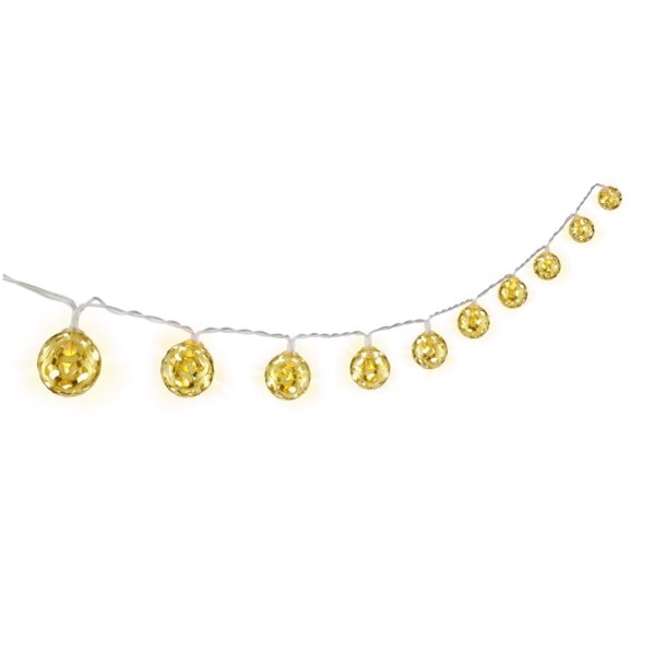 SET 10 LED SVETILJKI ZLATNI  TIMER FUNKCIJA 6 on 18 off