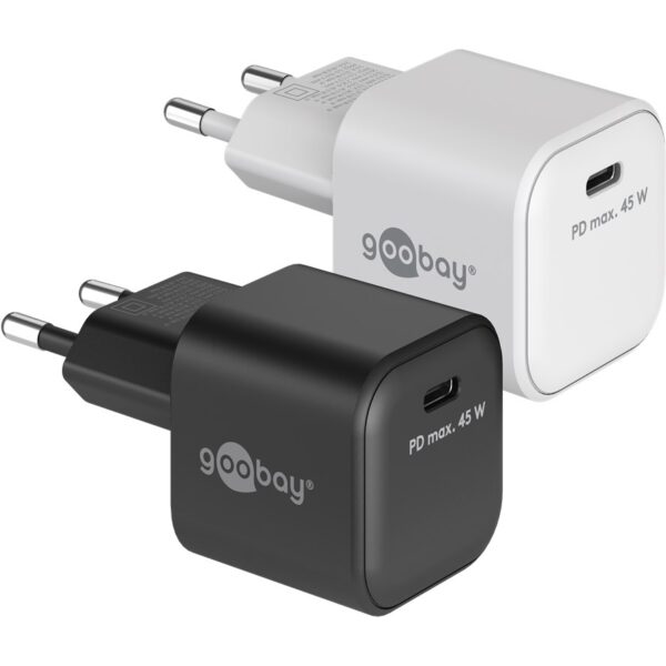 PUNJAČ ZA TEL 45W 1 PORT USB C PD nano GaN GOOBAY