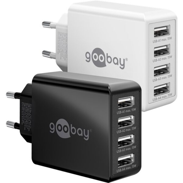 PUNJAČ ZA TEL USB A 4 PORT 30W GOOBAY