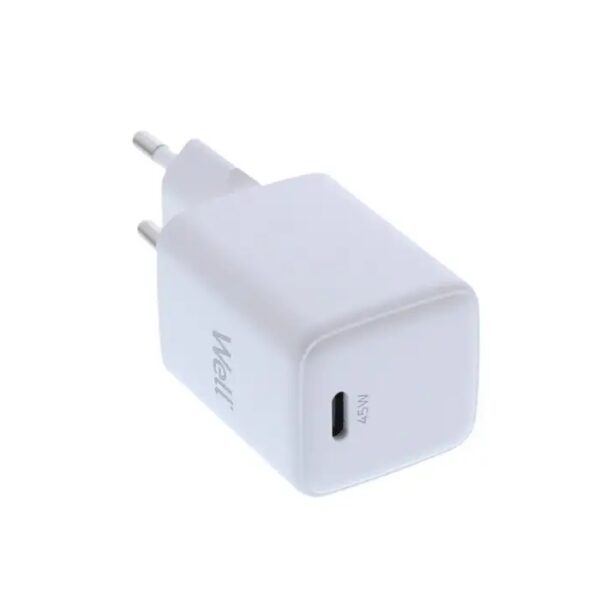PUNJAČ ZA MOB. GaN USB C PD, PPS, 45W WELL