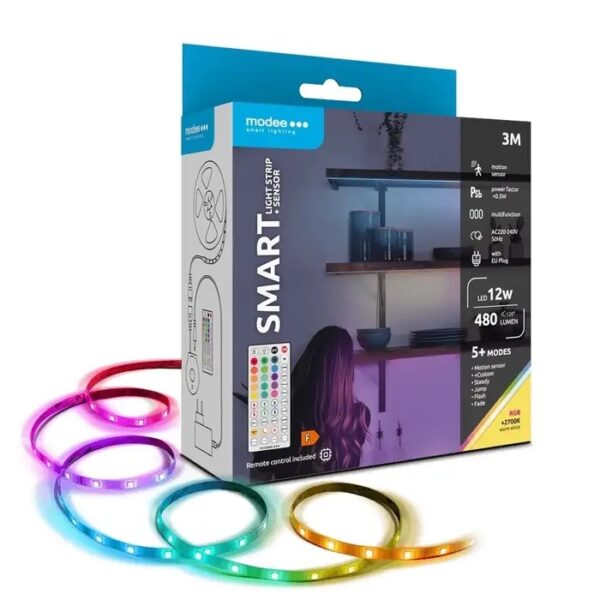 LED TRAKA MODEE 12W 2700K+RGB 680lm IP20 3m