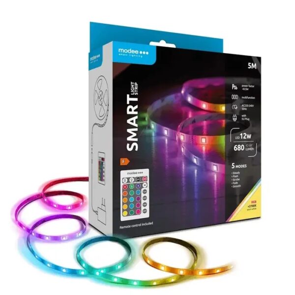 LED TRAKA MODEE 12W 2700K+RGB 680lm IP20 5m