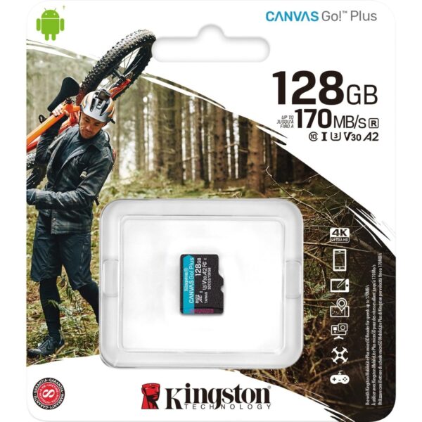 MEM. microSD U3 128GB GO PLUS 170R+AD KINGS